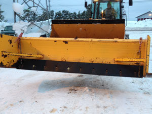 Tundra Tamer polyurethane snow plow cutting edges on box plow