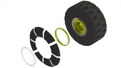An exploded view of the Argonics OTR Sidewall Protector system