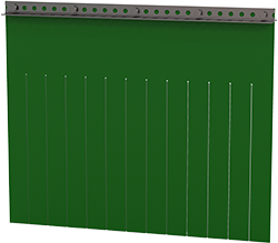 dust curtain with slits